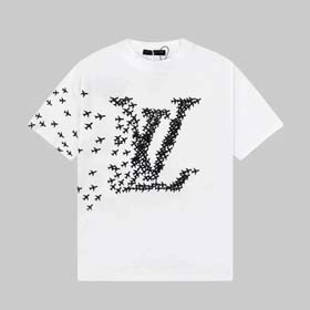 Louis Vuitton LV letter airplane print casual short-sleeved top T-shirt（33 styles)-1814  